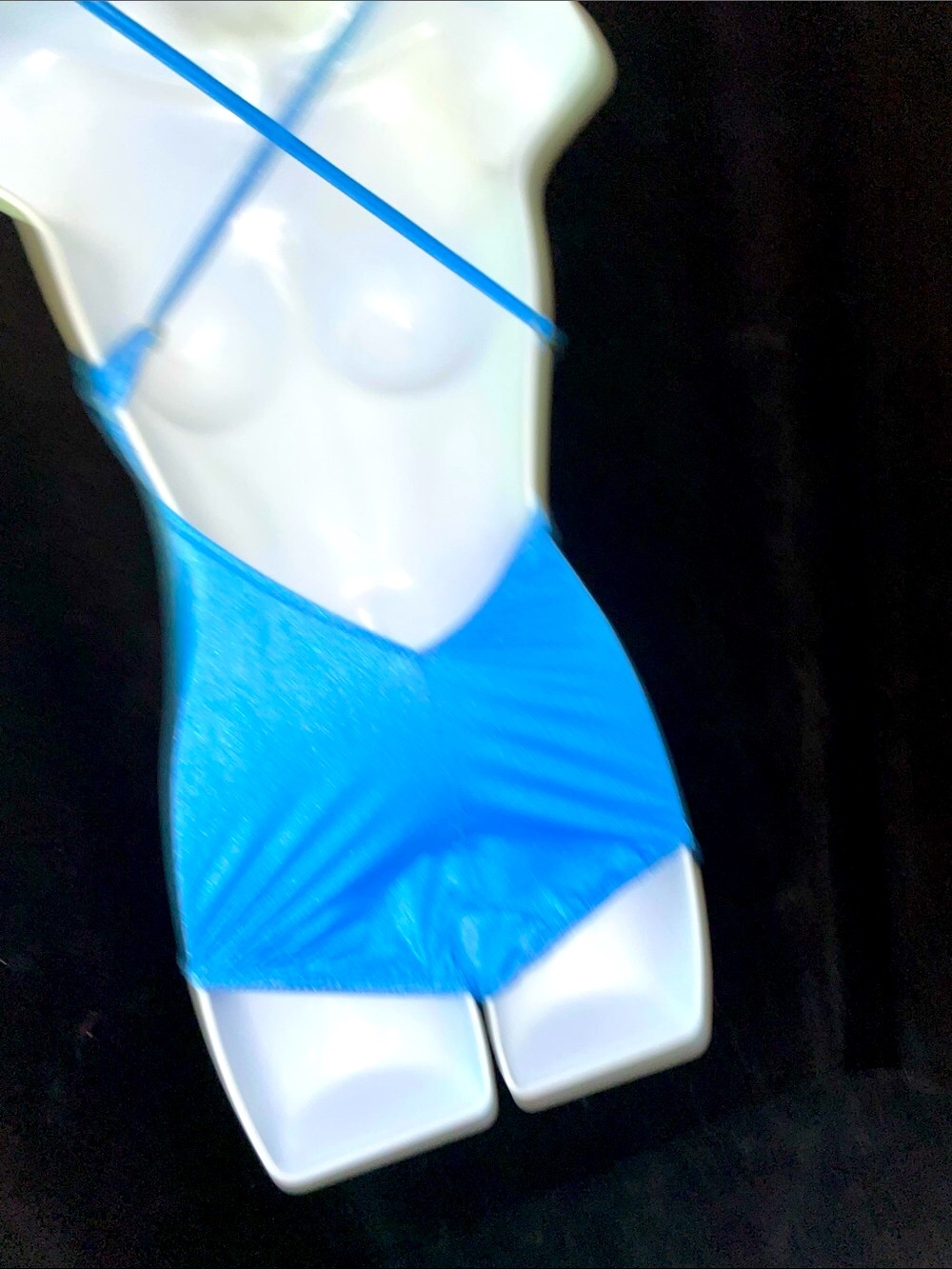 Women's EUC 1-Piece Authentic VINTAGE MADE IN USA Swimsuit with Tie Front - Picture 3 of 8